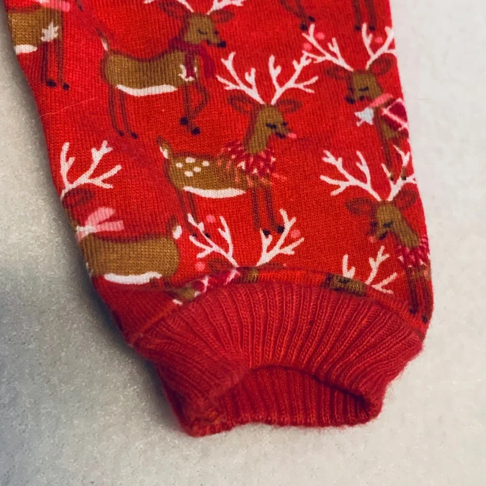 Bitty Baby Doll Pajama Pants Red Festive Reindeer Holiday Print American Girl‎